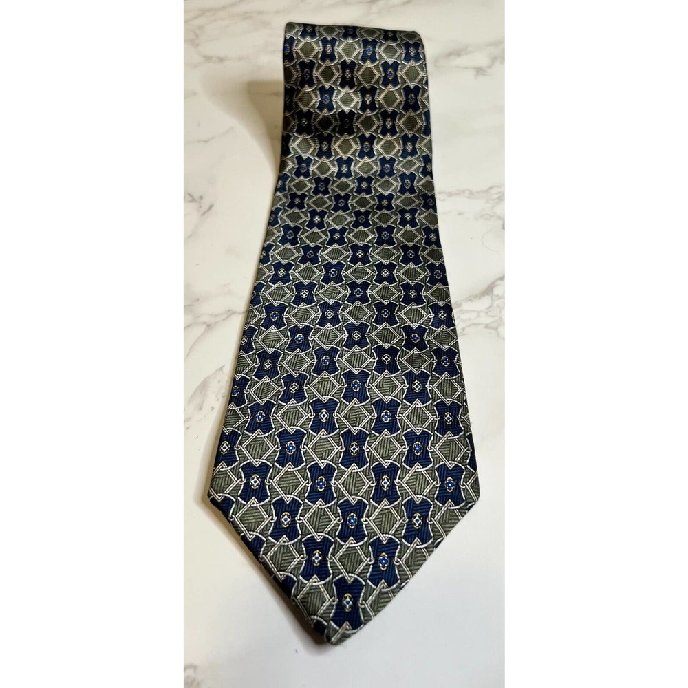 Geoffery Beene Classic Mens Dress Tie Suit Imported Fabric Made in USA Silk A5